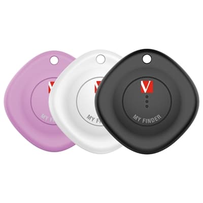 Verbatim (32132) MYF-03 My Finder Bluetooth Item Finder 3 Pack Black /White / Purple