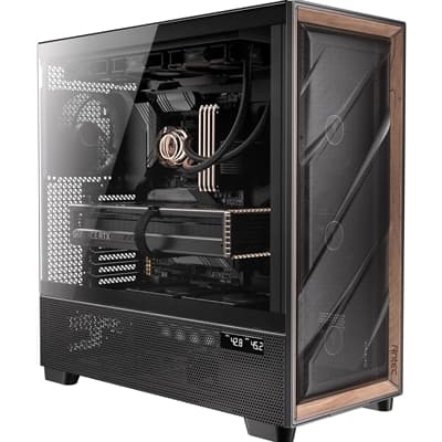 Antec Flux PRO Full Tower Gaming Case, 1 x USB Type-C / 2 x USB 3.0, Tempered Glass Side Window Panel, Multi-Directional Vent Design, 6 x Pre-Installed ARGB LED Fans, E-ATX (=285mm), ATX, Micro-ATX, ITX Compatible