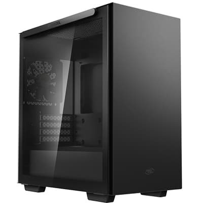DeepCool MACUBE 110 Case, Home &amp; Business, Black, Micro Tower, 2 x USB 3.0, Tempered Glass Side Window Panel, Micro ATX, Mini-ITX