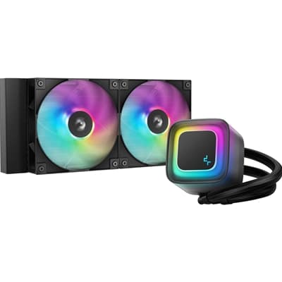 DeepCool LE240 V2 240mm Liquid CPU Cooler, Dual 120mm ARGB Fans, Anti-Leak Tech, Quiet Pump, High Performance for Intel &amp; AMD Sockets