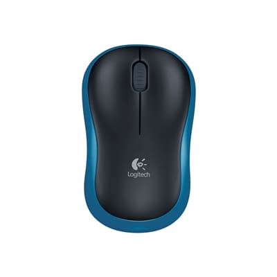 Logitech M185 Wireless Black &amp; Blue Mouse