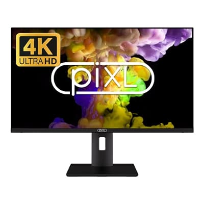 piXL CM28F10 28 Inch 60Hz 4K Widescreen Monitor with 3840 x 2160 Resolution, 5ms Response Time, 60Hz Refresh Rate, HDMI, DisplayPort &amp; VESA Mount