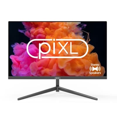 piXL PXD24VH 24 Inch Full HD 60Hz Widescreen Monitor with 1920 x 1080 Resolution, 6.5ms Response Time, Speakers, VGA &amp; HDMI with Internal PSU