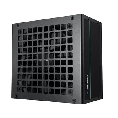 DeepCool PF600 600W PSU, 120mm Silent Hydraulic Bearing Fan, 80 PLUS White, Non Modular, UK Plug, Flat Black Cables, Efficient &amp; Affordable