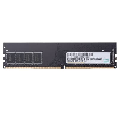 Apacer AU08GGB32CSYBGH 8GB U-DIMM System Memory, DDR4, 3200MHz, 1 x 8GB, 288 Pin, CL22, Bulk