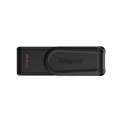 Kingston DataTraveler Exodia S DTXS/64GB USB Flash Drive, 64GB, USB 3.2,  Black, Swivel Cap Design